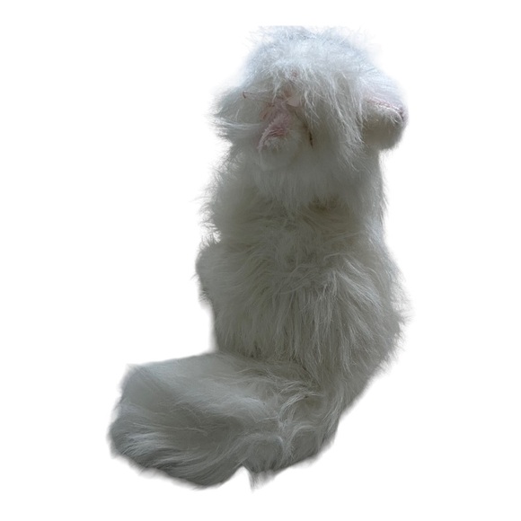 Ganz Webkinz Persian‎ Cat Kitten White Pink Bow Plush Stuffed Animal Toy No Code - Picture 3 of 9